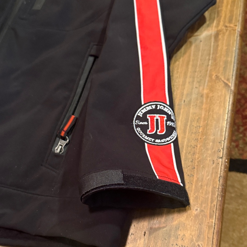 Stylish Black and Red Men's Jimmy John’s Jacket - Picture 4 of 6